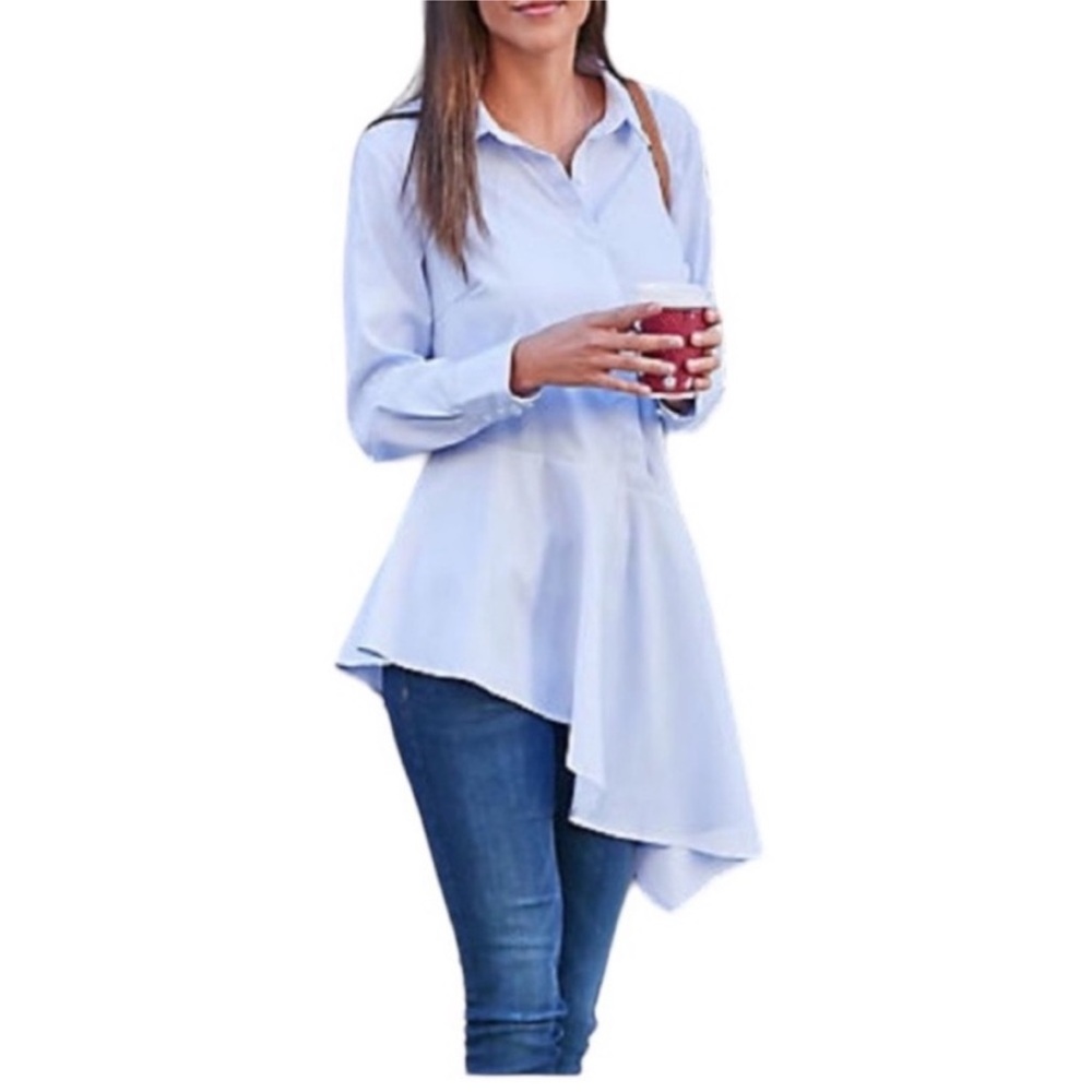 b.young Asymmetrical Dress Shirt size medium